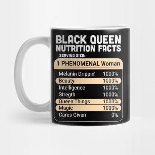 Black Queen Nutrition Facts Mug